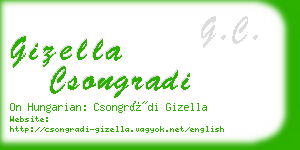 gizella csongradi business card